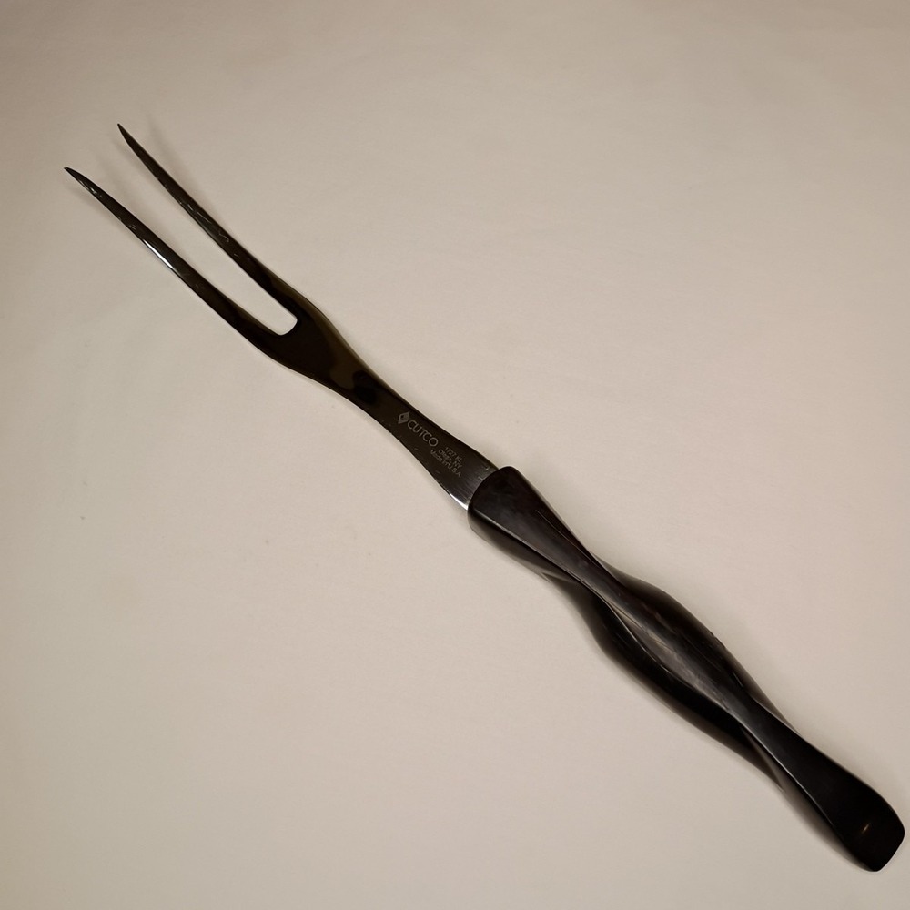 Cutco 1727 KL Carving Fork Serving 2‎ Prong Classic Made in USA Brown - Picture 6 of 12
